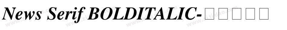 News Serif BOLDITALIC字体转换